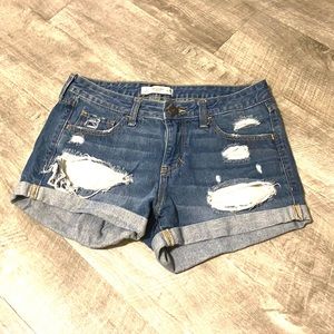 Abercrombie Destroyed Denim Shorts